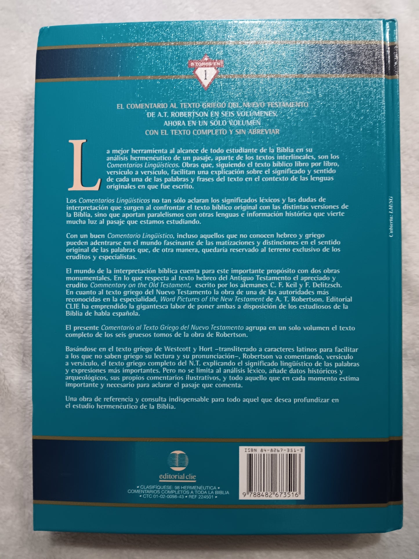 Comentario Biblico Texto Griego Al Nuevo Testamento